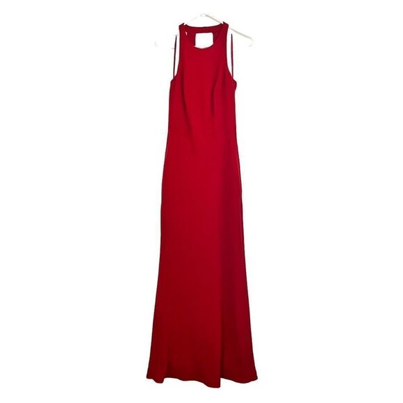 Lauren by Ralph Lauren Red Gown with Gathered Back Size 10 - Picture 2 of 8